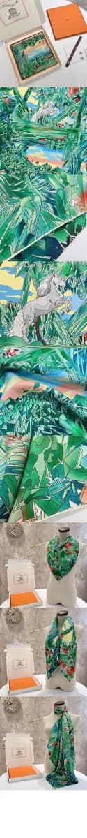 에르메스 여성 라 바레 드 크리스탈 스카프 - Hermes Womens La Vallee de Cristal Scarf - acc8940x 이미지 4/4