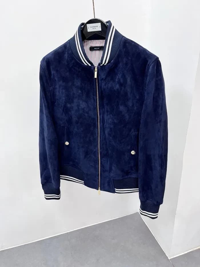 톰브라운 남성 가죽 자켓 - Thom Browne Mens Leather Jacket - thc17063x 이미지 6/14