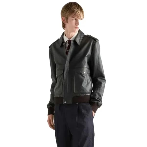 프라다 남성 가죽 자켓 - Prada Mens Leather Jacket - prc17062x 이미지 1/15