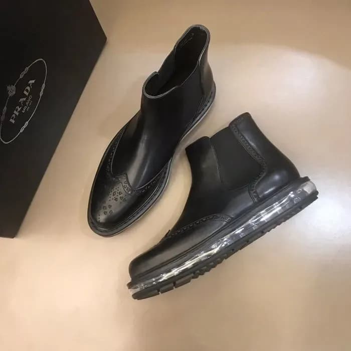 Prada 2019 Mens Leather Boots 이미지 3/10