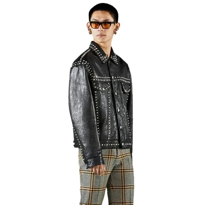 구찌 남성 가죽 자켓 - Gucci Mens Leather Jacket - guc16734x 이미지 2/26