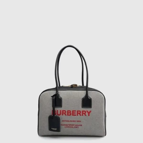 버버리 여성 호스페리 프린트 캔버스 하프 큐브 백 - Burberry Womens Hors… 이미지 1/4