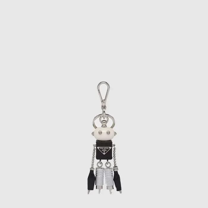 프라다 남/녀 로봇 사피아노 가죽 백 참 - Prada Unisex Robot Saffiano Leather Bag Charm - acc10256x 이미지 1/3