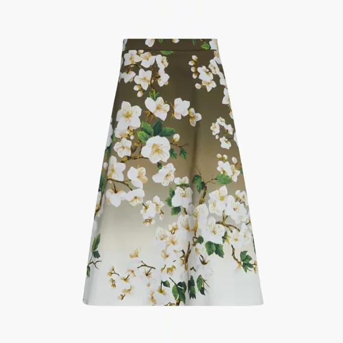오스카 드 라 렌타 여성 체리 블라썸 미디 스커트 - Oscar De La Renta Wo… 이미지 1/14
