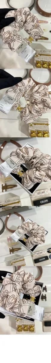셀린느 여성 미니 트리옹프 스크런치 - Celine Womens Mini Triomphe Scrunchie - acc10460x 이미지 3/3