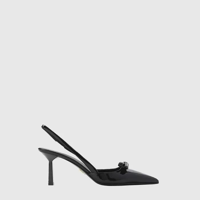 프라다 여성 가죽 리본 로고 펌프스 - Prada Womens Leather Ribbon Logo Pumps - prs14508x 이미지 1/5