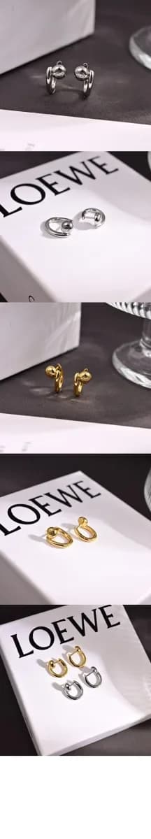 로에베 여성 애너그램 페블 미니 후프 이어링 - Loewe Womens Anagram Pebble Mini Hoop Earring - acc9976x 이미지 3/3