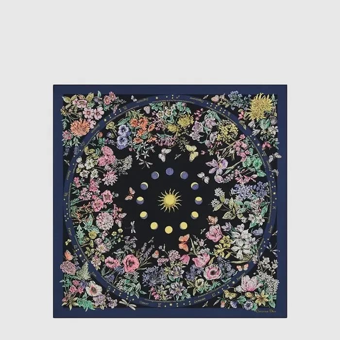 디올 여성 스퀘어 스카프 - Dior Womens Astral Flowers Scarf - acc9407x 이미지 2/4