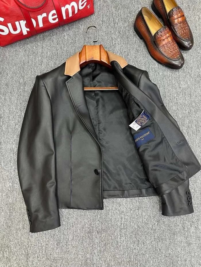 루이비통 남성 가죽 자켓 - Louis vuitton Mens Leather Jacket - lvc16969x 이미지 15/26