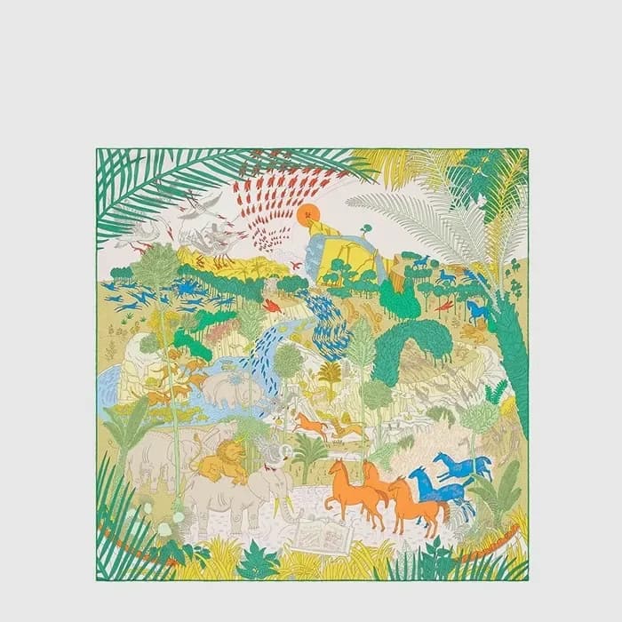 에르메스 여성 르 카니발 데 애니막스 동물 스카프 - Hermes Womens Le Carnival des Animax Animal Scarf - acc8857x 이미지 1/4