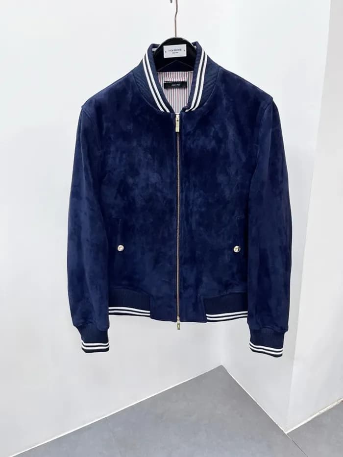 톰브라운 남성 가죽 자켓 - Thom Browne Mens Leather Jacket - thc17063x 이미지 5/14