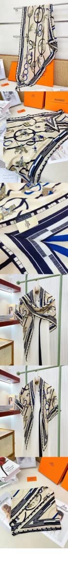 에르메스 여성 파사드와 사펜타인 자이언트 트라이앵글 스카프 - Hermes Womens Passades et Serpentines Giant Triangle Scarf - acc8827x 이미지 4/4