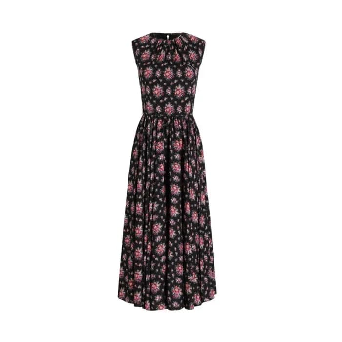 돌체앤가바나 여성 꽃무늬 미디 드레스 - Dolce&Gabbana Womens Floral… 이미지 1/11