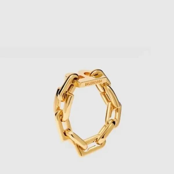 발렌시아가 남성 B 체인 반지 - Balenciaga Mens B Chain Ring - … 이미지 1/5