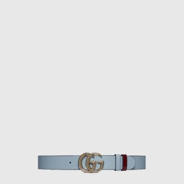 구찌 남성 ‎GG 마몽 리버서블 와이드 벨트 - Gucci Mens GG Marmont R… 이미지 1/5