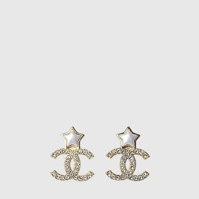 샤넬 여성 크리스탈 CC 스타 이어링 - Chanel Womens Crystal CC St… 이미지 1/4