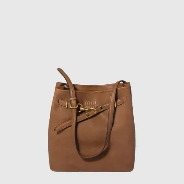 미우미우 여성 가죽 버킷 백 - Miumiu Womens Leather Bucket Bag… 이미지 1/3