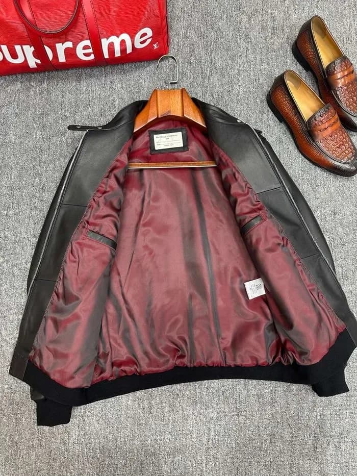 브루넬로쿠치넬리 남성 가죽 자켓 - Brunello Cucinelli Mens Leather Jacket - brc17128x 이미지 18/28