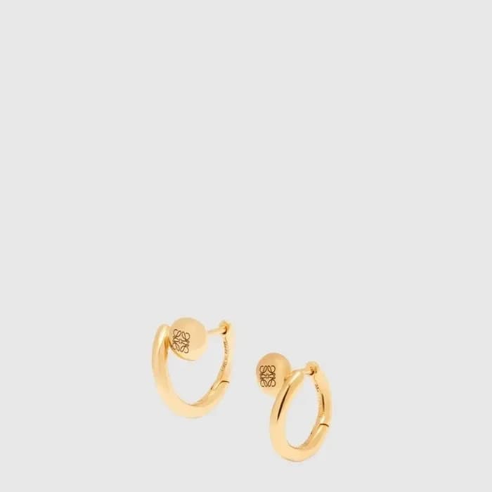 로에베 여성 애너그램 페블 미니 후프 이어링 - Loewe Womens Anagram Pebble Mini Hoop Earring - acc9976x 이미지 2/3