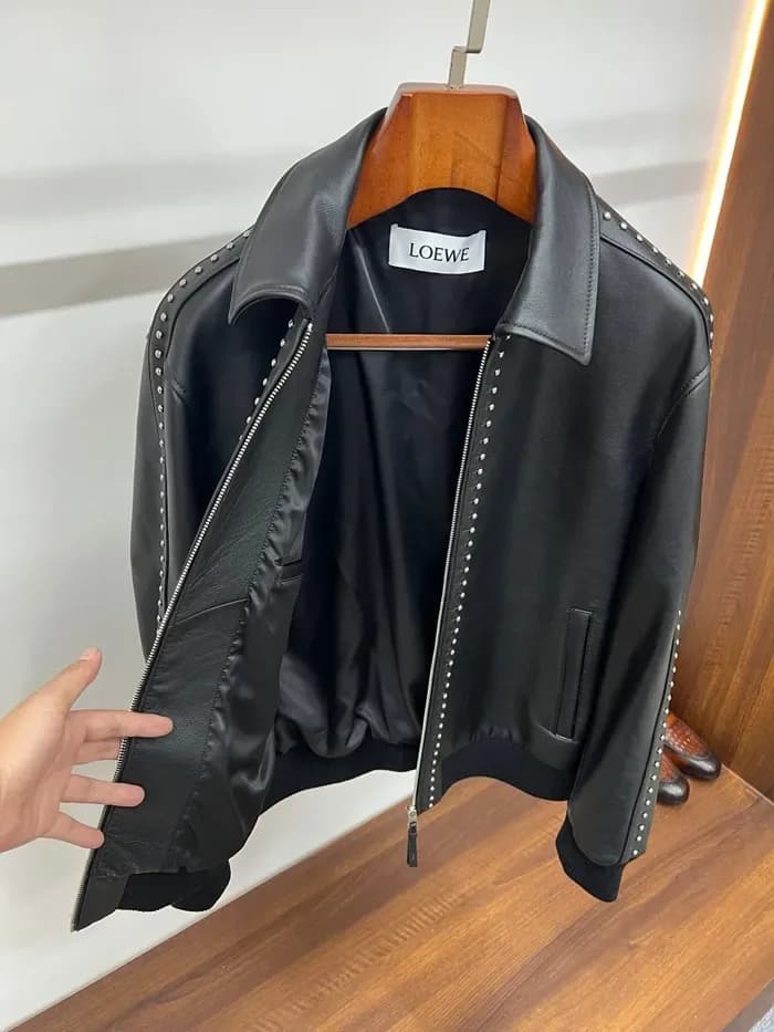 로에베 남성 가죽 자켓 - Loewe Mens Leather Jacket - loc17022x 이미지 6/17