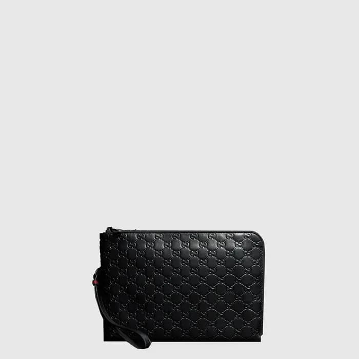 구찌 남성 GG 엠블럼 미디엄 파우치 - Gucci Mens GG Emblem Medium… 이미지 1/6