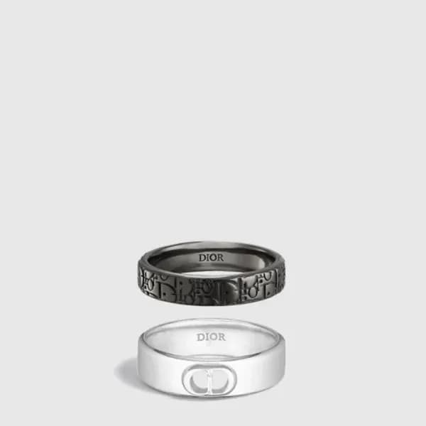 디올 남/녀 오블리크 반지 세트 - Dior Unisex Oblique Ring Set -… 이미지 1/4