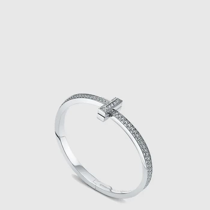 티파니 여성 T1 다이아 뱅글 브레이슬릿 - Tiffany & Co Womens T1 Diamond Bangle Bracelet - acc9104x 이미지 1/4