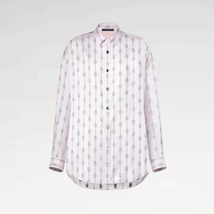 루이비통 여성 스트라이프 보석 프린트 셔츠 파자마 팬츠 - Louis vuitton Wom… 이미지 1/18