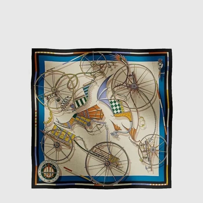 에르메스 여성 보이쳐 엔 이퀴리버 숄 - Hermes Womens Voitures en Equilibre Shawl - acc8886x 이미지 1/4