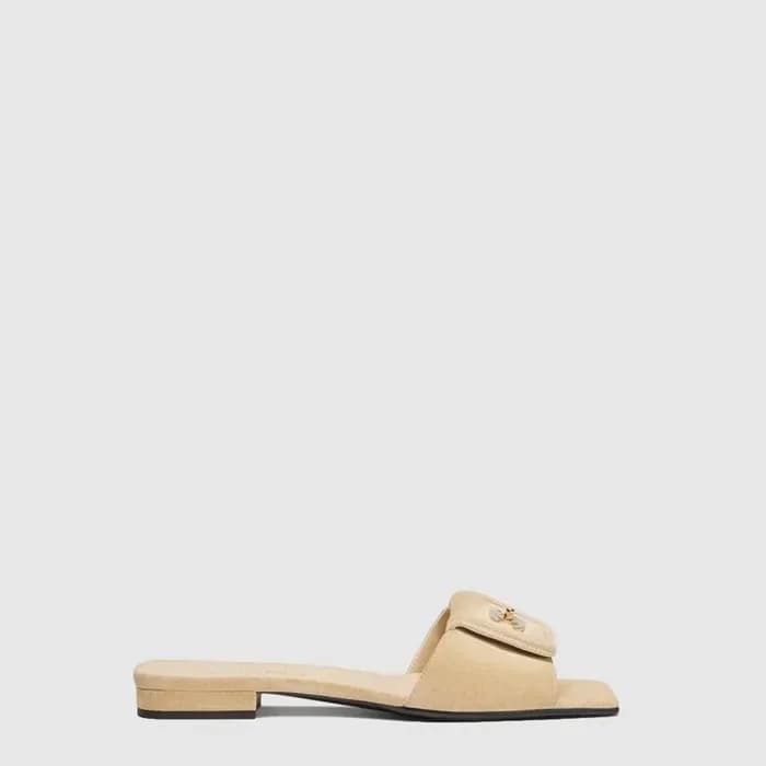샤넬 여성 CC 스웨이드 뮬 샌들 - Chanel Womens CC Suede Mule Sandal - chs14641x 이미지 2/3