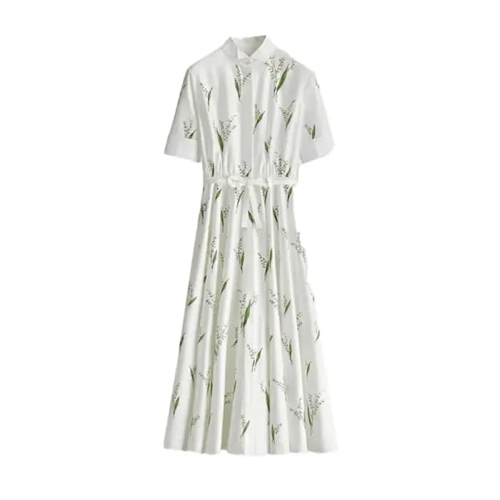 디올 여성 플로럴 미디 드레스 - Dior Womens Floral Midi Dress -… 이미지 1/13