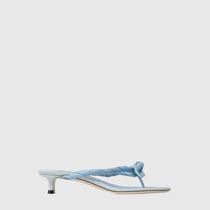 지미츄 여성 리스 35 보우노트 우븐 뮬 - Jimmy Choo Womens Liss 35 - jis14422x 이미지 1/4