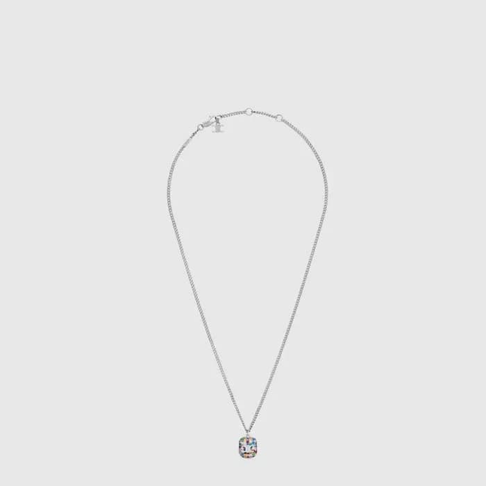 셀린느 여성 아이스드 트리옹프 펜던트 네크리스 - Celine Womens Iced Triomphe Pendant Necklace - acc10444x 이미지 2/3