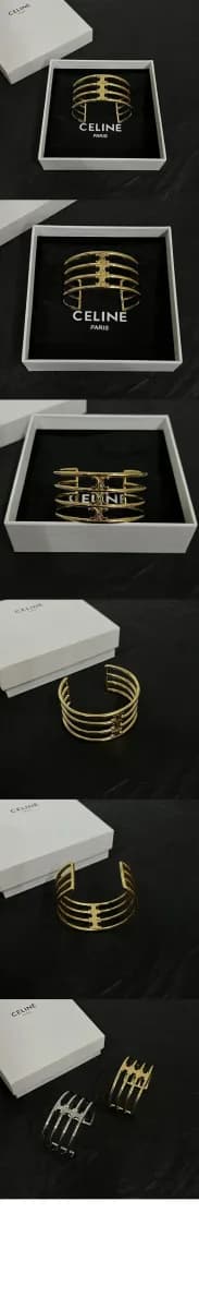 셀린느 여성 트리옹프 케이지 커프 - Celine Womens Triomphe Cage Cuff - acc10610x 이미지 4/4