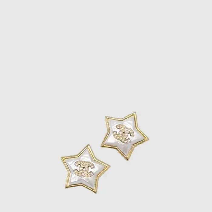 샤넬 여성 진주 크리스탈 CC 스타 이어링 - Chanel Womens Pearl Crys… 이미지 1/4