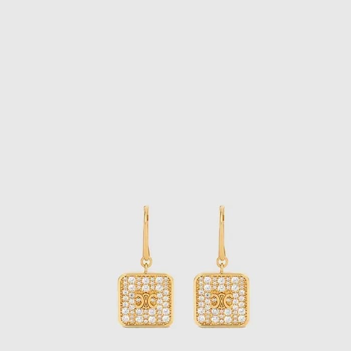 셀린느 여성 스퀘어 큐빅 이어링 - Celine Womens Square Cubic Ear… 이미지 1/5
