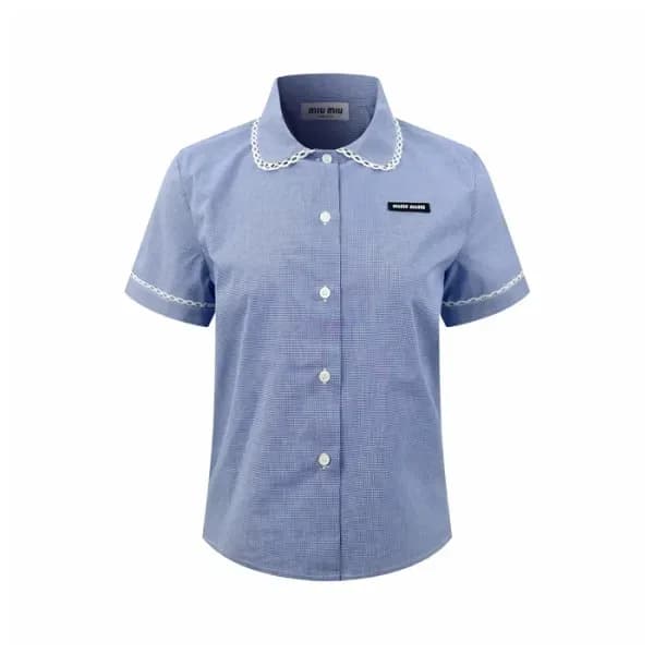미우미우 여성 반팔 셔츠 - Miumiu Womens Polo Shirts - mic146… 이미지 1/14