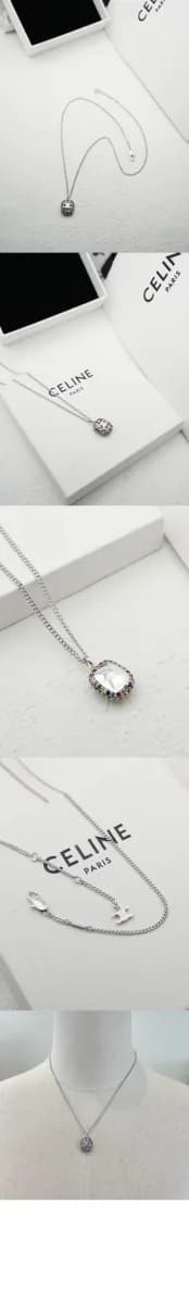 셀린느 여성 아이스드 트리옹프 펜던트 네크리스 - Celine Womens Iced Triomphe Pendant Necklace - acc10444x 이미지 3/3
