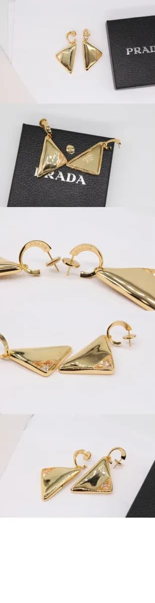 프라다 여성 이터널 골드 싱글 펜던트 이어링 - Prada Womens Eternal Gold Single Pendant Earring - acc10301x 이미지 3/3