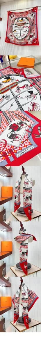 에르메스 여성 레 부아튀르 누벨 스카프 - Hermes Womens Les Voitures Nouvelles scarf - acc8839x 이미지 4/4