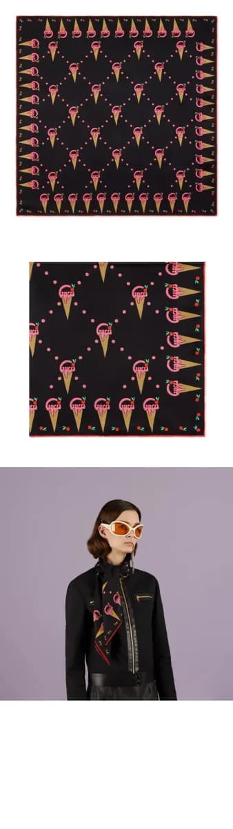 구찌 여성 아이스크림 프린트 스카프 - Gucci Womens Ice Cream Print Scarf - acc8993x 이미지 3/4