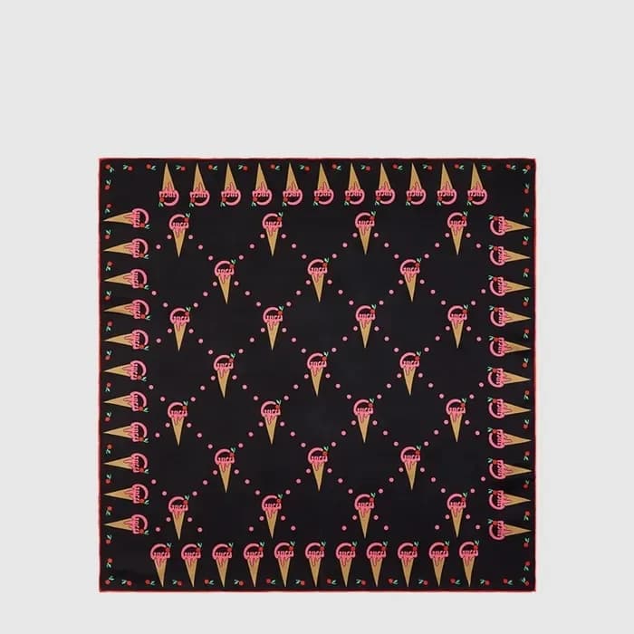구찌 여성 아이스크림 프린트 스카프 - Gucci Womens Ice Cream Print Scarf - acc8993x 이미지 1/4