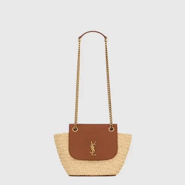 입생로랑 여성 마논 미니 백 - Saint Laurent Womens Raffia Mano… 이미지 1/4