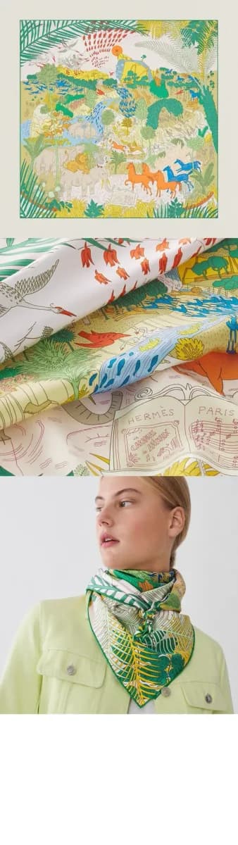 에르메스 여성 르 카니발 데 애니막스 동물 스카프 - Hermes Womens Le Carnival des Animax Animal Scarf - acc8857x 이미지 3/4