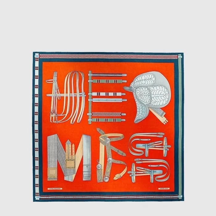 에르메스 여성 승마 편지 레터 숄 - Hermes Womens Equestrian Letter Shawl - acc8902x 이미지 2/4