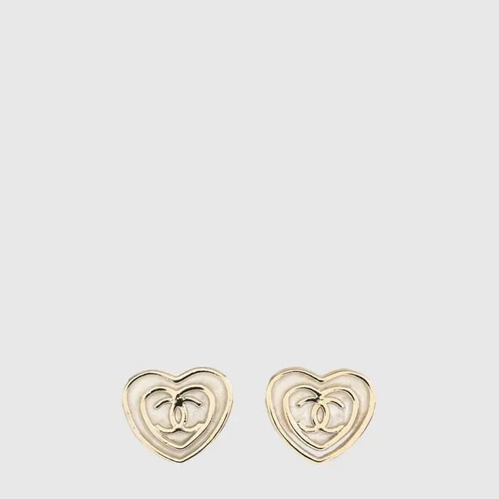 샤넬 여성 CC 하트 이어링 - Chanel Womens CC Heart Earring -… 이미지 1/5
