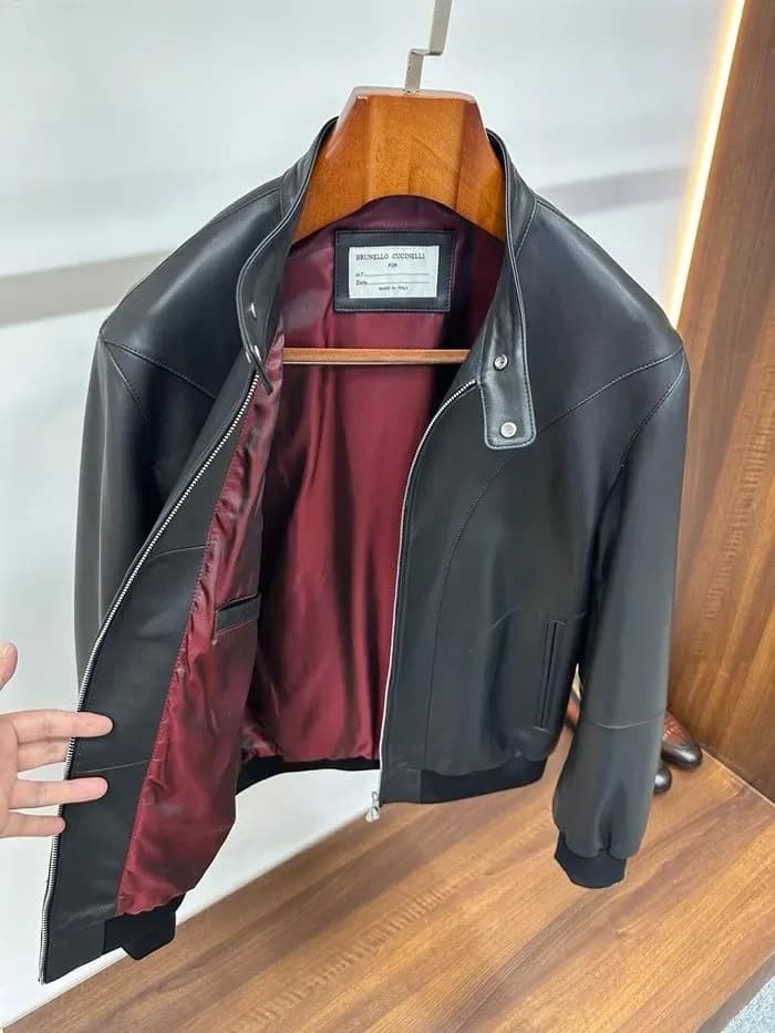 브루넬로쿠치넬리 남성 가죽 자켓 - Brunello Cucinelli Mens Leather Jacket - brc17128x 이미지 10/28