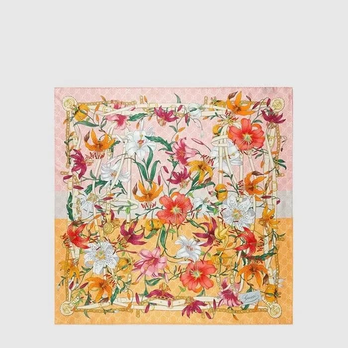 구찌 여성 플로라 프린트 까레 - Gucci Womens Flora Print Carré - acc8978x 이미지 2/4