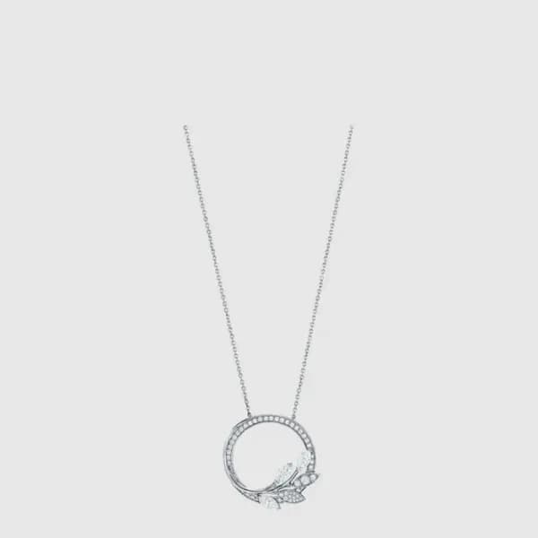티파니 여성 플래티넘 큐빅 넝쿨 링 목걸이 - Tiffany Womens Platinum … 이미지 1/4