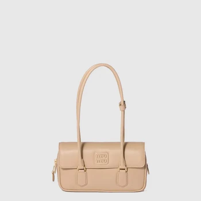 미우미우 여성 아르카디 가죽 백 - Miumiu Womens Arkadi Leather Bag - mib16504x 이미지 1/6